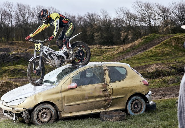 Egen motocrossbane på Handbjerghus Efterskole.